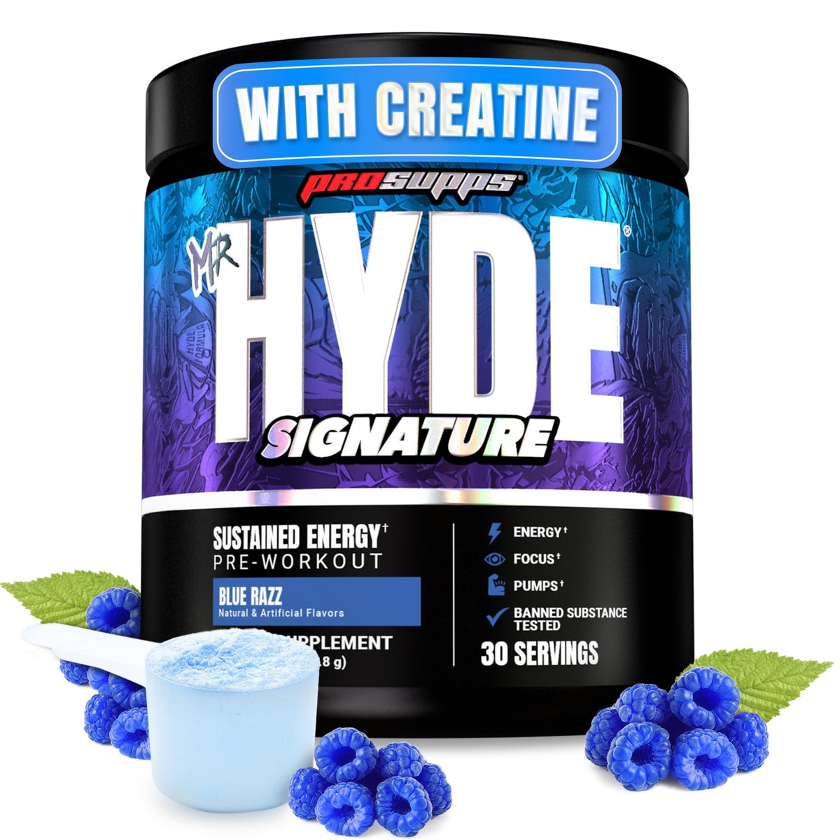 ProSupps Mr. Hyde Signature Pre Workout Powder with Creatine, Beta Alanine & Caffeine - Performance, Energy & Endurance - Clean Fitness & Gym Supplements for Men & Women = - FENGGESTORE20