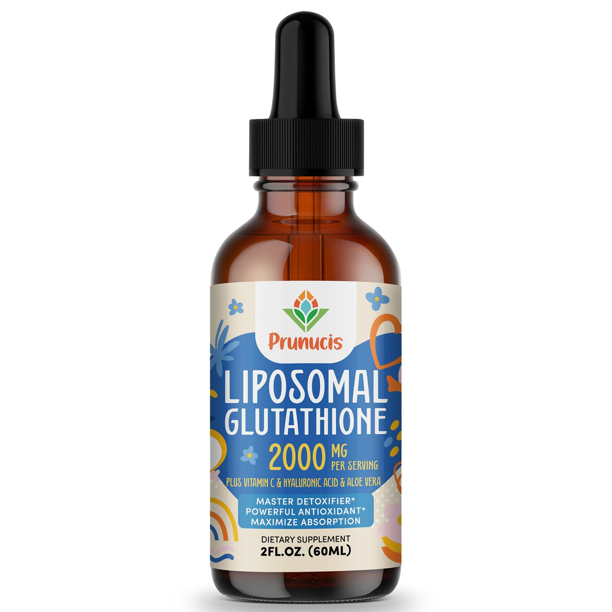 Prunucis 2000MG Liposomal Glutathione Liquid, 98% Absorption, Active Form L-Glutathione Supplement, - FENGGESTORE20