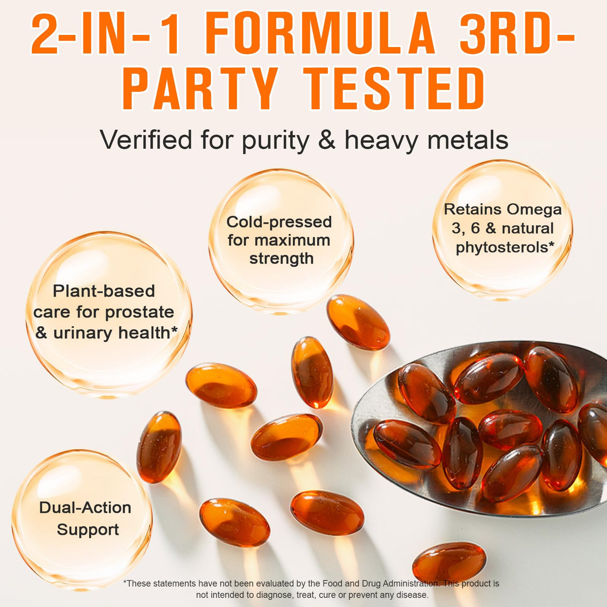 Pumpkin Seed Oil with Saw Palmetto, 1000mg per Serving, 300 Softgels – Cold Pressed Pumpkin Seed Oil Capsules for Hair, Prostate, Urinary & Bladder Health - FENGGESTORE20