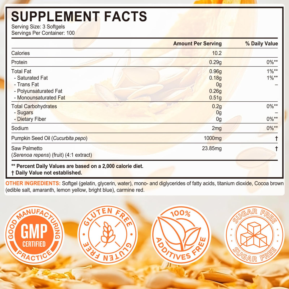 Pumpkin Seed Oil with Saw Palmetto, 1000mg per Serving, 300 Softgels – Cold Pressed Pumpkin Seed Oil Capsules for Hair, Prostate, Urinary & Bladder Health - FENGGESTORE20