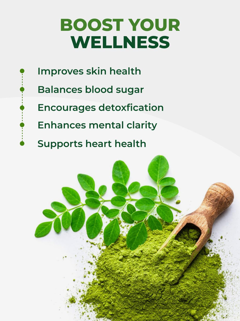 PURA VIDA MORINGA Organic Moringa Powder, Premium 100% Leaf Powder Single Origin - USDA Organic Moringa Oleifera Leaf - FENGGESTORE20