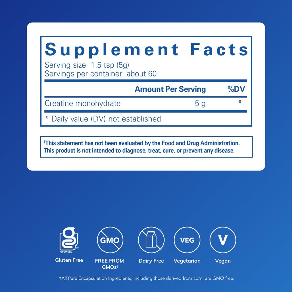 Pure Encapsulations Creatine - Creatine Supplement - Muscle Strength, Performance & Recovery - Pre-Workout Recovery Powder - Gluten-Free, Non-GMO - FENGGESTORE20