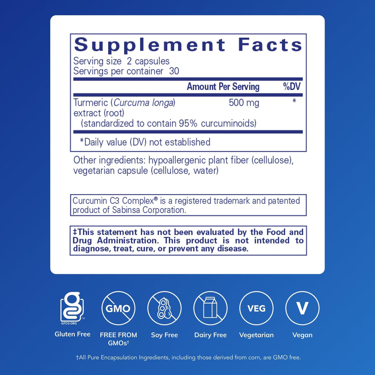 Pure Encapsulations Curcumin - 500 mg - Supports Joint Health & Liver Health - Curcuma Longa Capsule - FENGGESTORE20