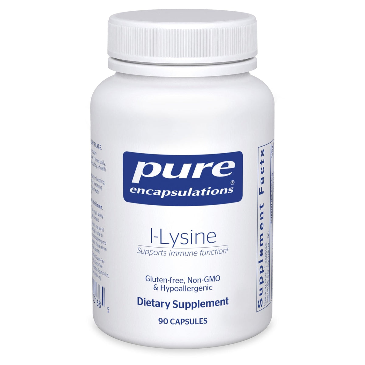Pure Encapsulations L-Lysine - Essential Amino Acid Supplement for Immune Support & Gum, Lip Health* - with L-Lysine HCl - 90 Capsules - FENGGESTORE20