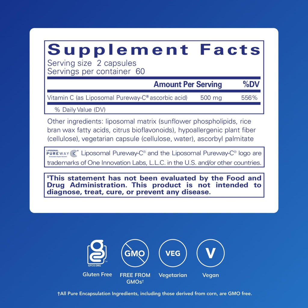 Pure Encapsulations Liposomal Vitamin C - Immune Support Supplement* - Antioxidant Nourishment - Daily Vitamin - FENGGESTORE20