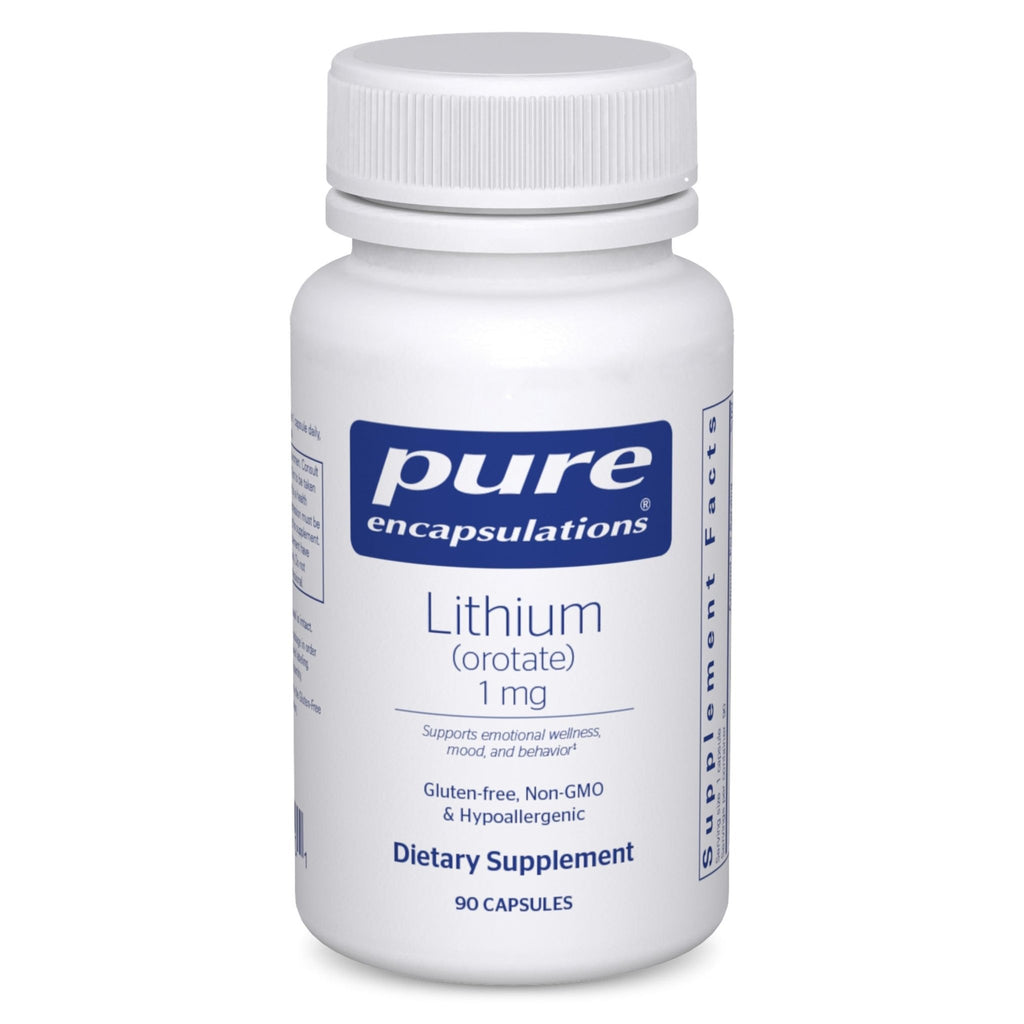 Pure Encapsulations Lithium (Orotate) 1 mg | Support for Calmness and Behavior | 90 Capsules - FENGGESTORE20