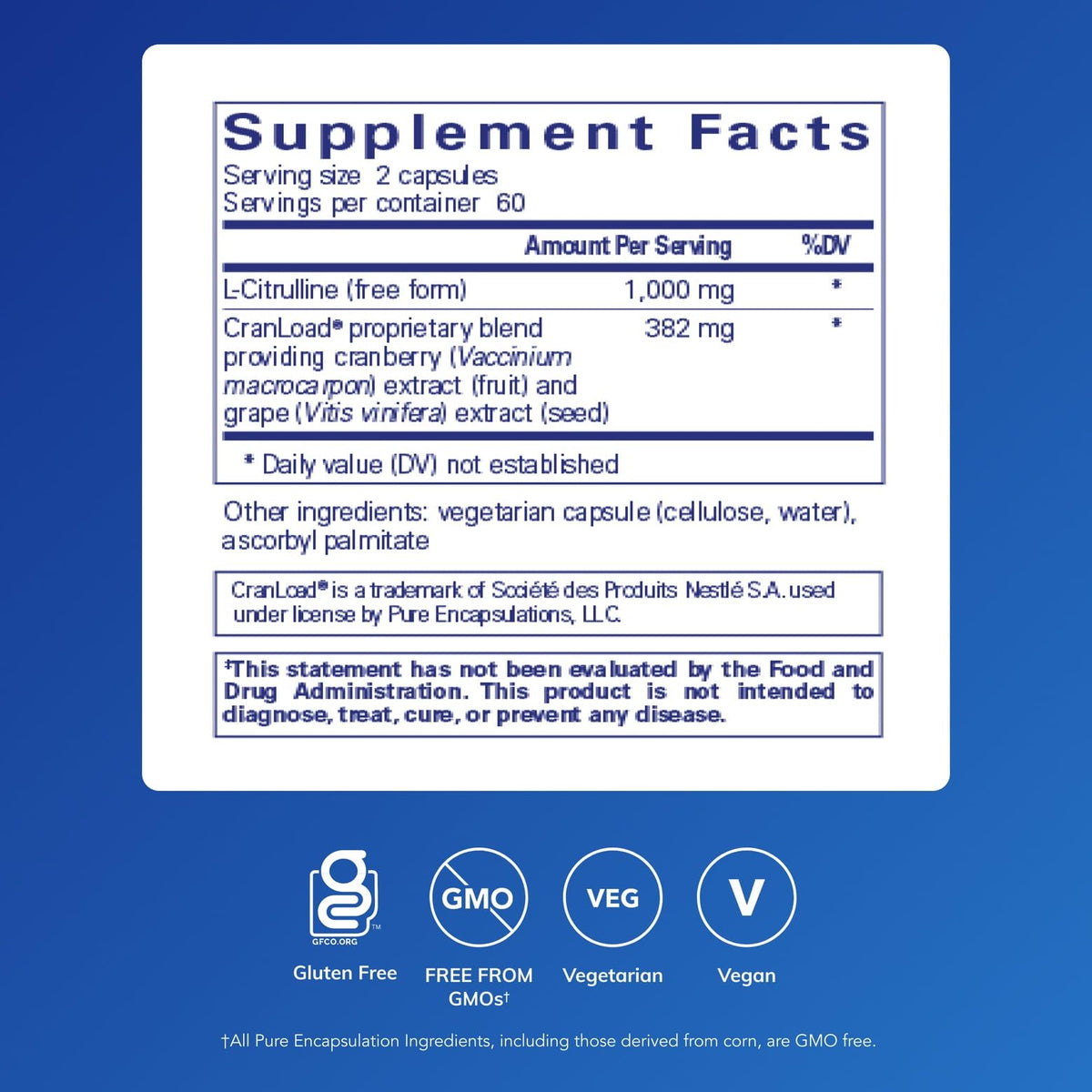 Pure Encapsulations Nitric Oxide Ultra (Capsules) - Supplement Supports Nitric Oxide Production, Healthy Blood Flow & Vascular Health - with L-Citrulline & CranLoad Cranberry Extract - 120 Capsules - FENGGESTORE20