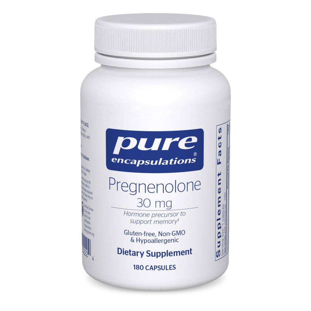 Pure Encapsulations Pregnenolone - 30 mg - Hormone Support - Memory Support - Gluten Free & Vegan - 180 Capsules - FENGGESTORE20