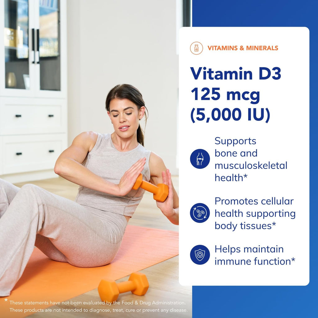 Pure Encapsulations Vitamin D3 125 mcg (5,000 IU) - Supplement to Support Bone, Joint, Breast, Heart, Colon, and Immune Health - FENGGESTORE20