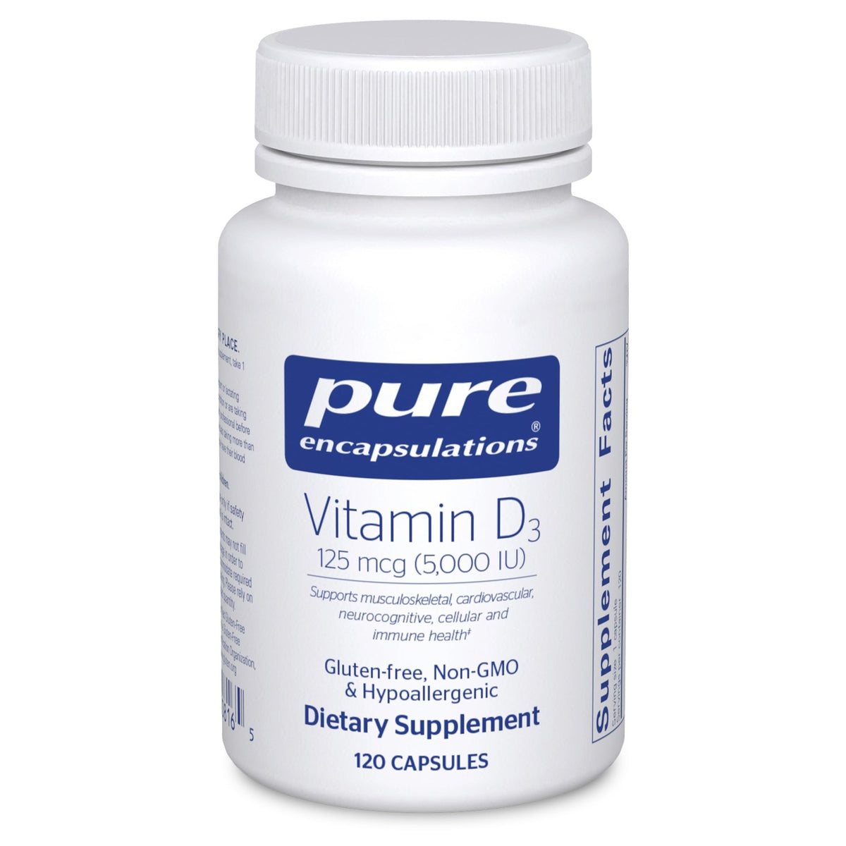 Pure Encapsulations Vitamin D3 125 mcg (5,000 IU) - Supplement to Support Bone, Joint, Breast, Heart, Colon, and Immune Health - FENGGESTORE20