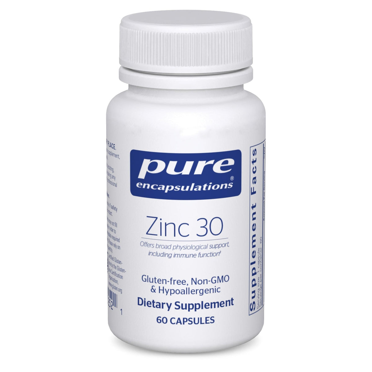 Pure Encapsulations Zinc 30 mg - Supplement for Immune System Support, Growth and Development, and Wound Healing - FENGGESTORE20