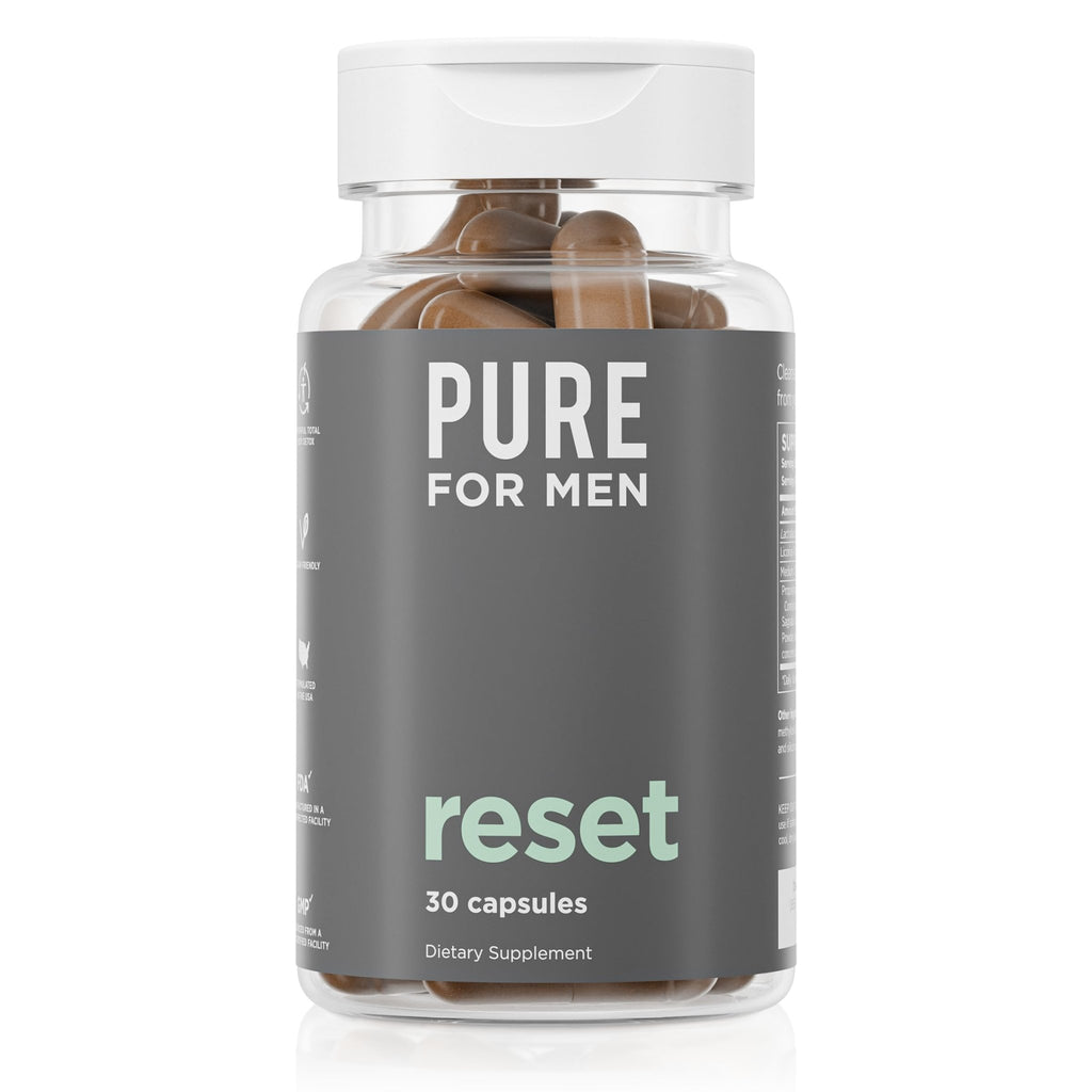 Pure for Men Detox Supplement, Reset | Promotes Digestive & Gut Health, Helps Remove Toxins & Supports Immune System, Colon Cleanse | 30 Capsules - FENGGESTORE20