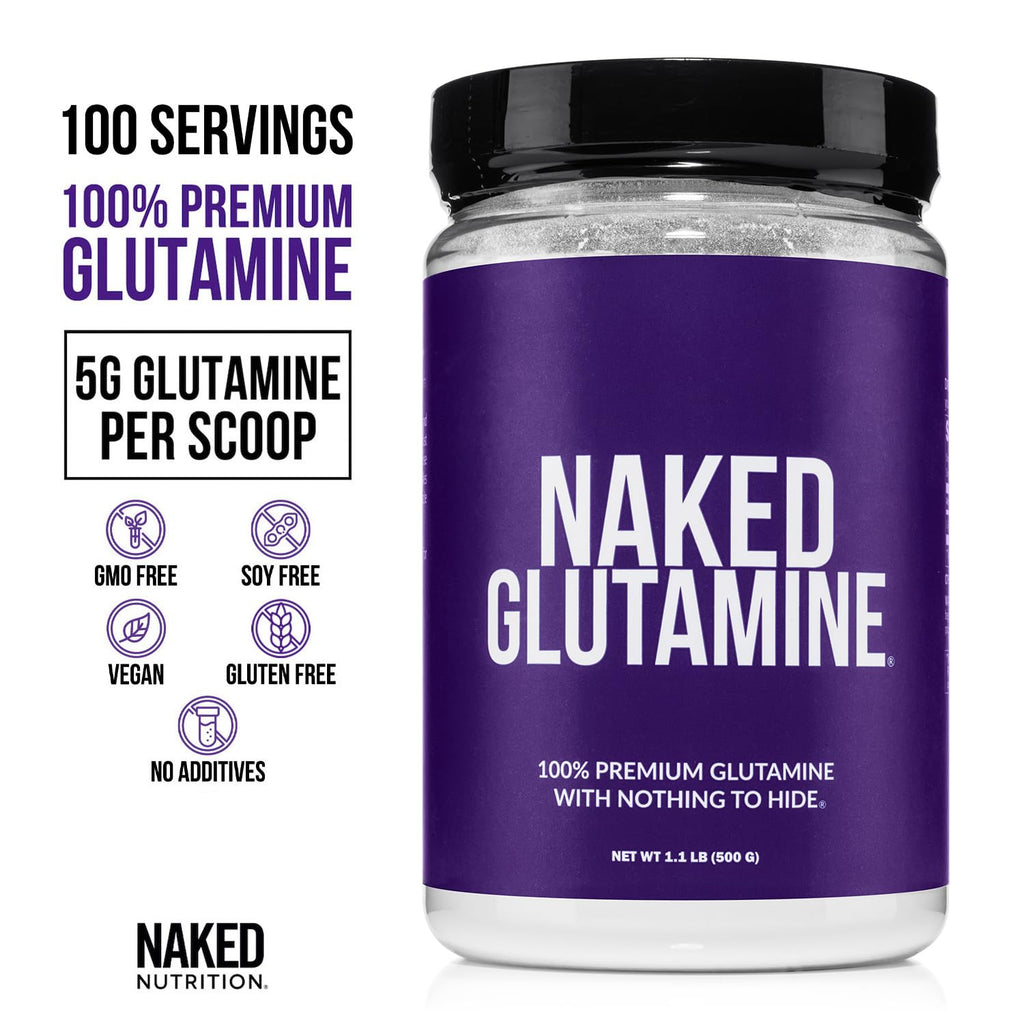 Pure L-Glutamine Made in The USA - 100 Servings - 500g, 1.1lb Bulk, Vegan, Non-GMO, Gluten and Soy Free. Minimize Muscle Breakdown & Improve Protein Synthesis. No Additives - FENGGESTORE20