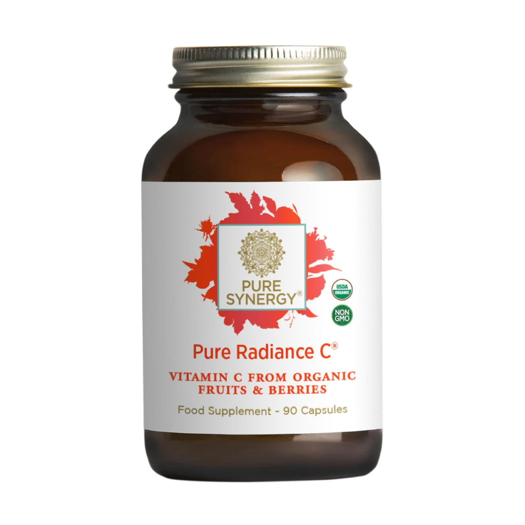 PURE SYNERGY Pure Radiance C | Organic Vitamin C Capsules | 100% Natural, Whole Food, Non-GMO Supplement with Organic Camu Camu - FENGGESTORE20