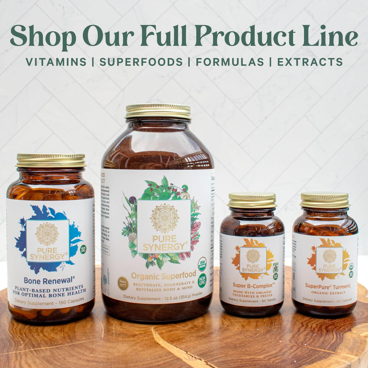 PURE SYNERGY Super B-Complex | Vitamin B Complex Made with Organic Whole Foods | Vegan Supplement with Natural Vitamin B12, Niacin, and Folate | for Energy - FENGGESTORE20
