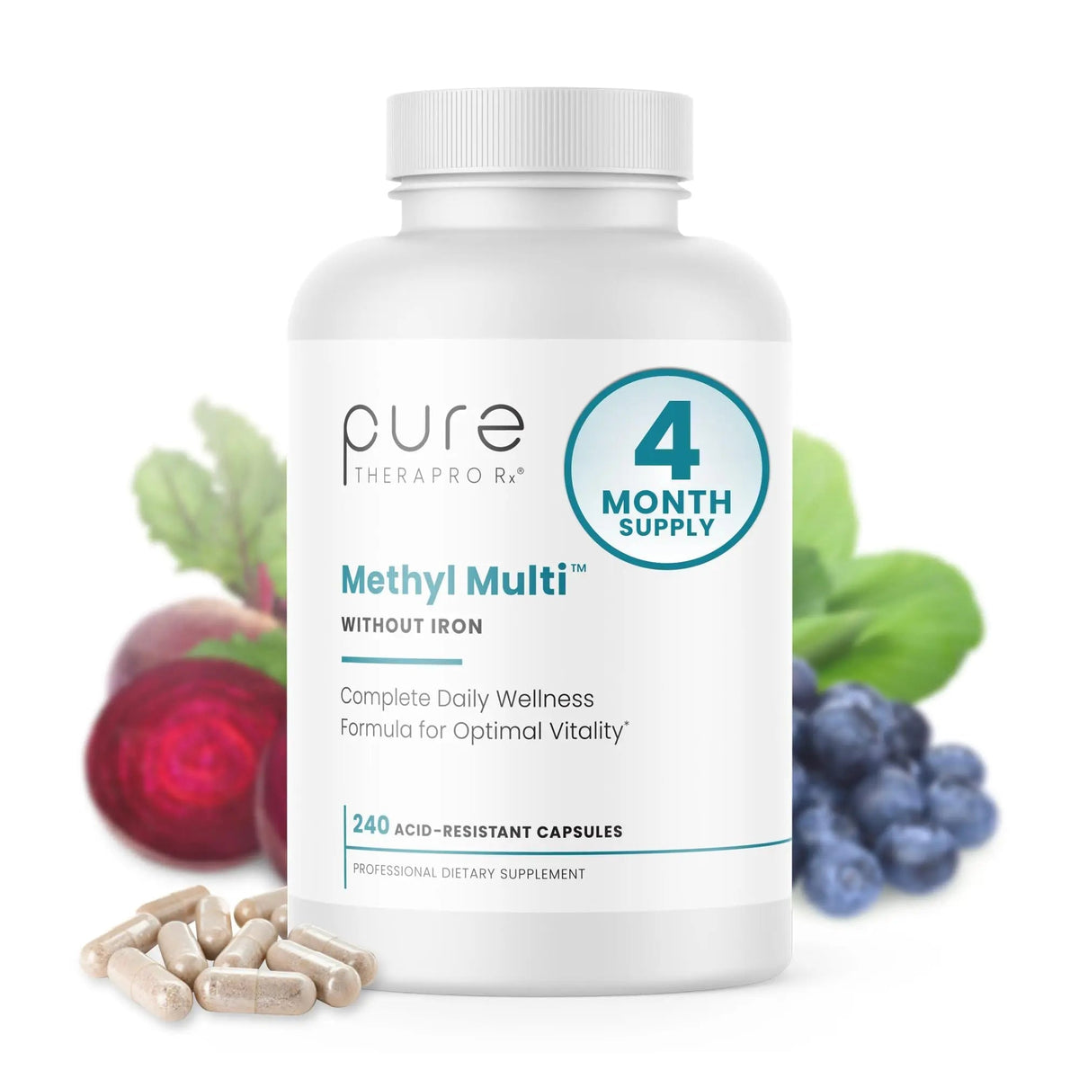 Pure Therapro Rx Methylated Multivitamin for Men and Women | Made in USA | Methyl Multi Without Iron Methyl B12 & Methylfolate | - FENGGESTORE20