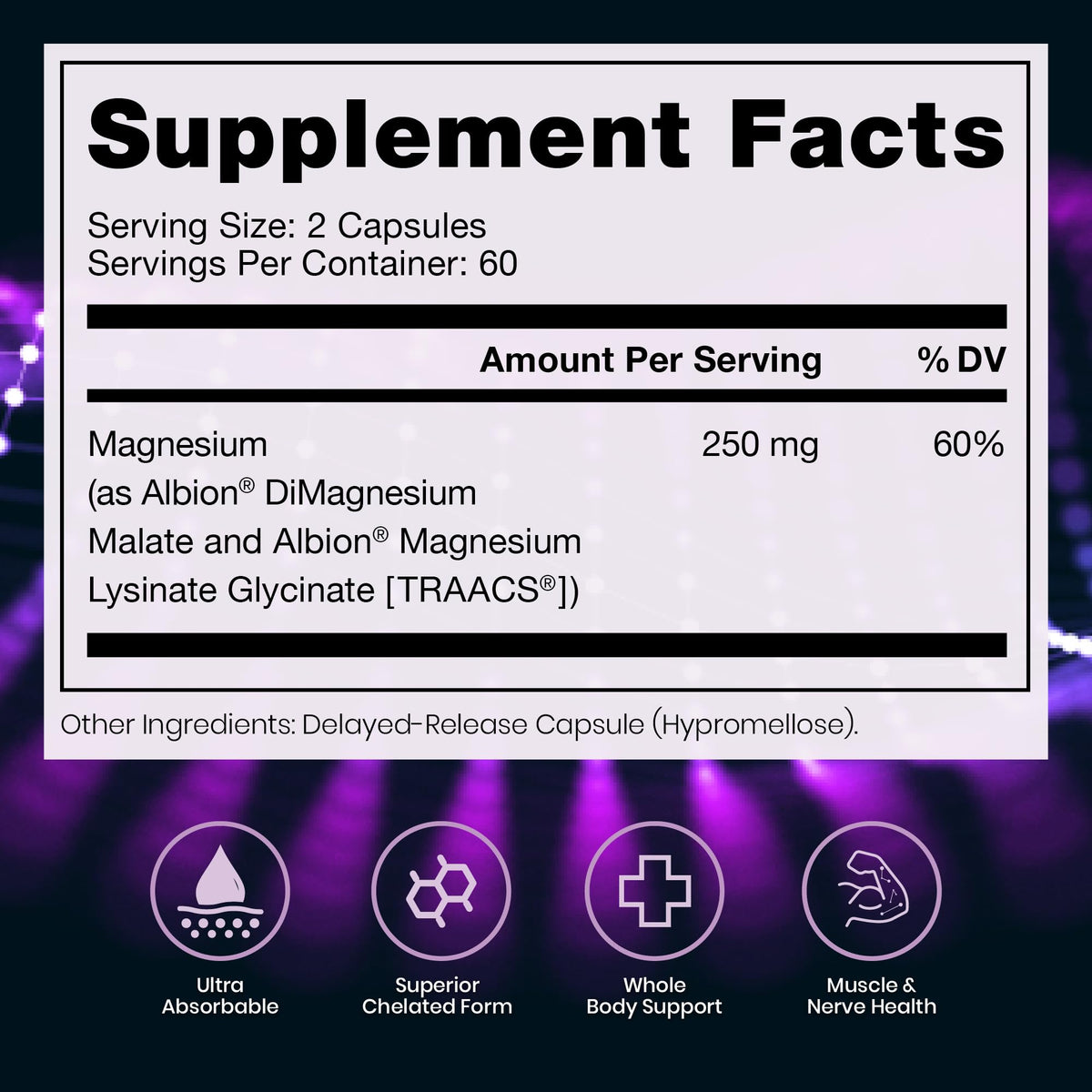 Pure TheraPro Rx Optimum Magnesium Lysinate Glycinate & Di-Magnesium Malate, Made in USA | 2 Month Supply | Chelated for Maximum Absorption, Supports Bone Health & Energy, Non-GMO - FENGGESTORE20