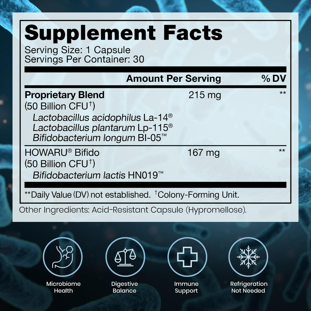 Pure Therapro Rx Power Probiotic 100B | 30 Acid Resistant Capsules - 1 Month Supply | 4 Proven Strains 100 Billion CFU | Flora Balance & Digestion - FENGGESTORE20