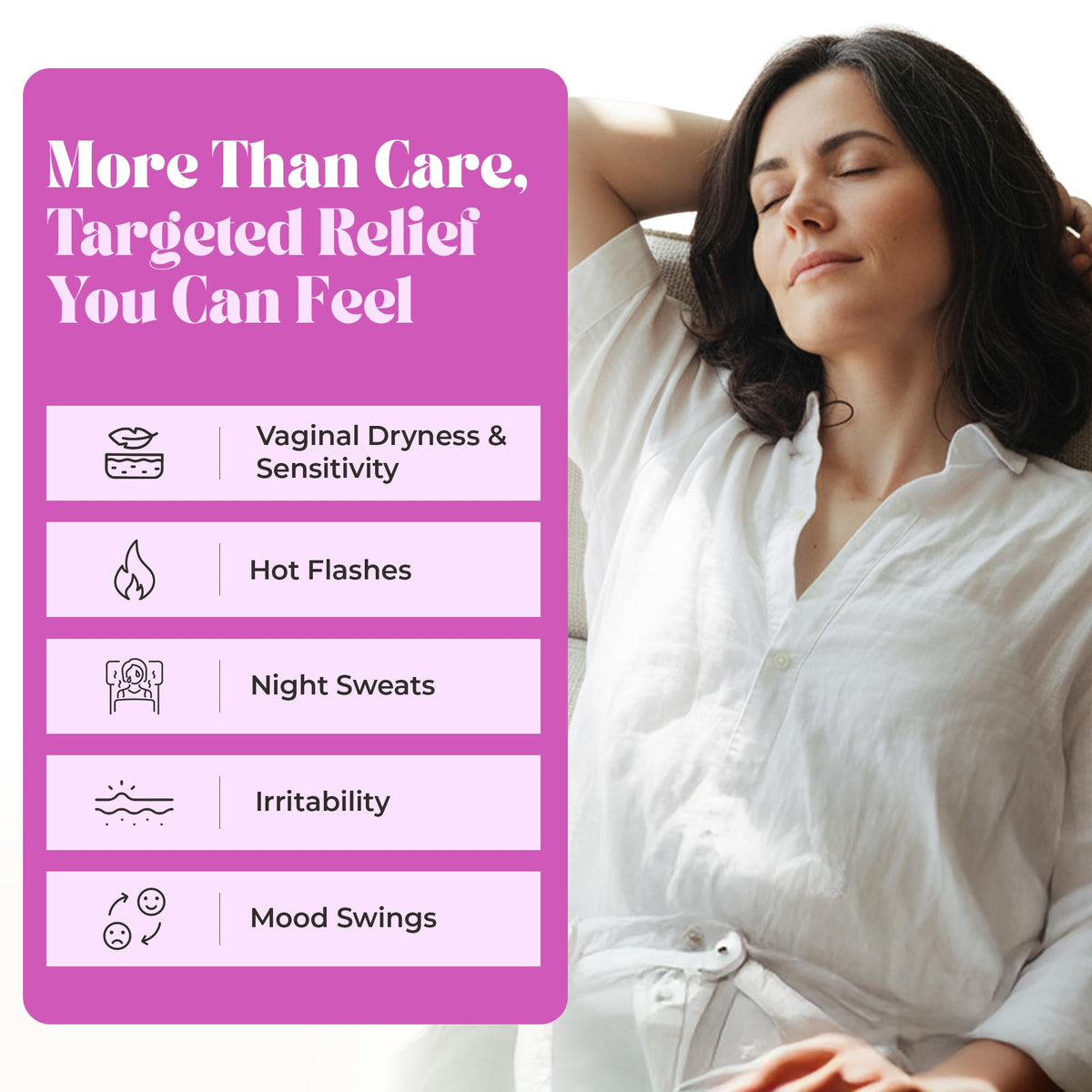 PURE WOMAN - Pause-Me-Not Suppositories - Menopausal Symptom Relief - Natural Ingredients - Relieves Hot Flashes & Vaginal Dryness - Promotes Stable Mood - Enhanced Vaginal Relief - 10 Pk - FENGGESTORE20