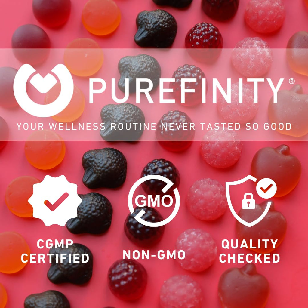 PUREFINITY Fiber Gummies for Adults with Inulin FOS from Chicory Root, Sugar Free Prebiotic Supplement for Daily Digestion - FENGGESTORE20