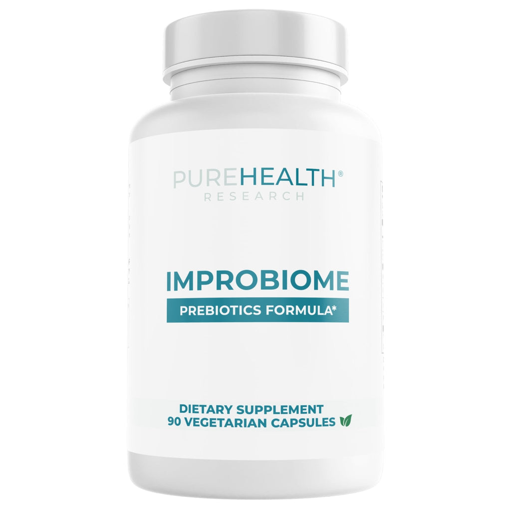 PUREHEALTH Research Improbiome - Prebiotic Fiber - Natural Support for Healthy Gut Prebiotics - Digestive Nutritional Supplements - with Jerusalem Artichoke, Apple Pectin & More - 90 Capsules - FENGGESTORE20