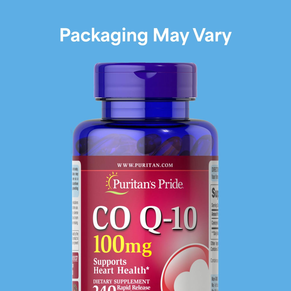Puritan's Pride Coenzyme CoQ10 100mg, Dietary Supplement for Heart Health, Blood Pressure, Oral Gum Health, and Healthy Aging Support - FENGGESTORE20