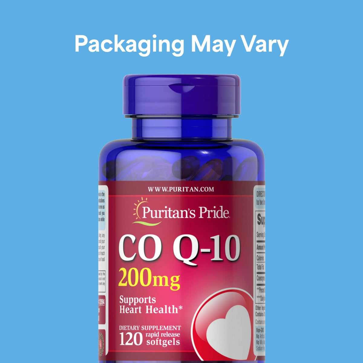 Puritan's Pride Coenzyme CoQ10 200mg, Dietary Supplement for Heart Health, Blood Pressure, Oral Gum Health, and Healthy Aging Support - FENGGESTORE20