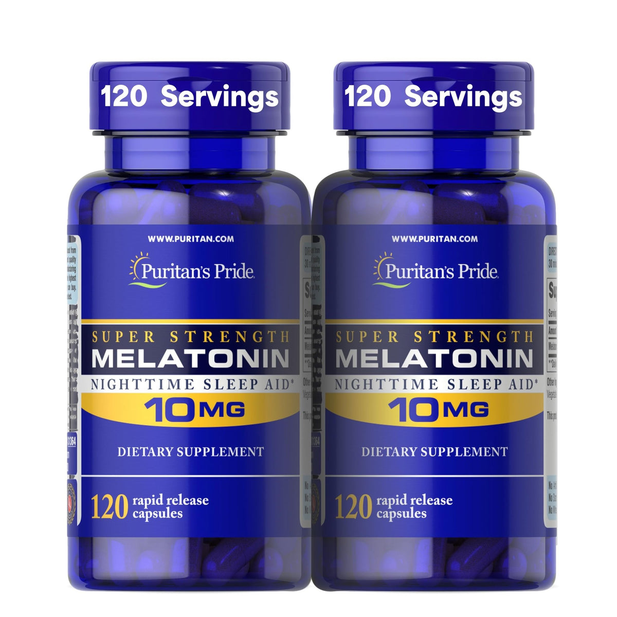 Puritan's Pride Premium Super Strength Melatonin 10mg Sleep Aid, Dietary Supplement for Sound, Restful, & Longer Sleep Support, 4 Month Supply, - FENGGESTORE20