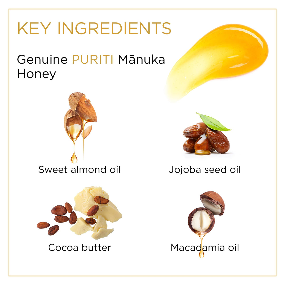 PURITI Manuka Honey Lip Balm – 3pack Soothing & Moisturizing, Enriched with Almond - FENGGESTORE20