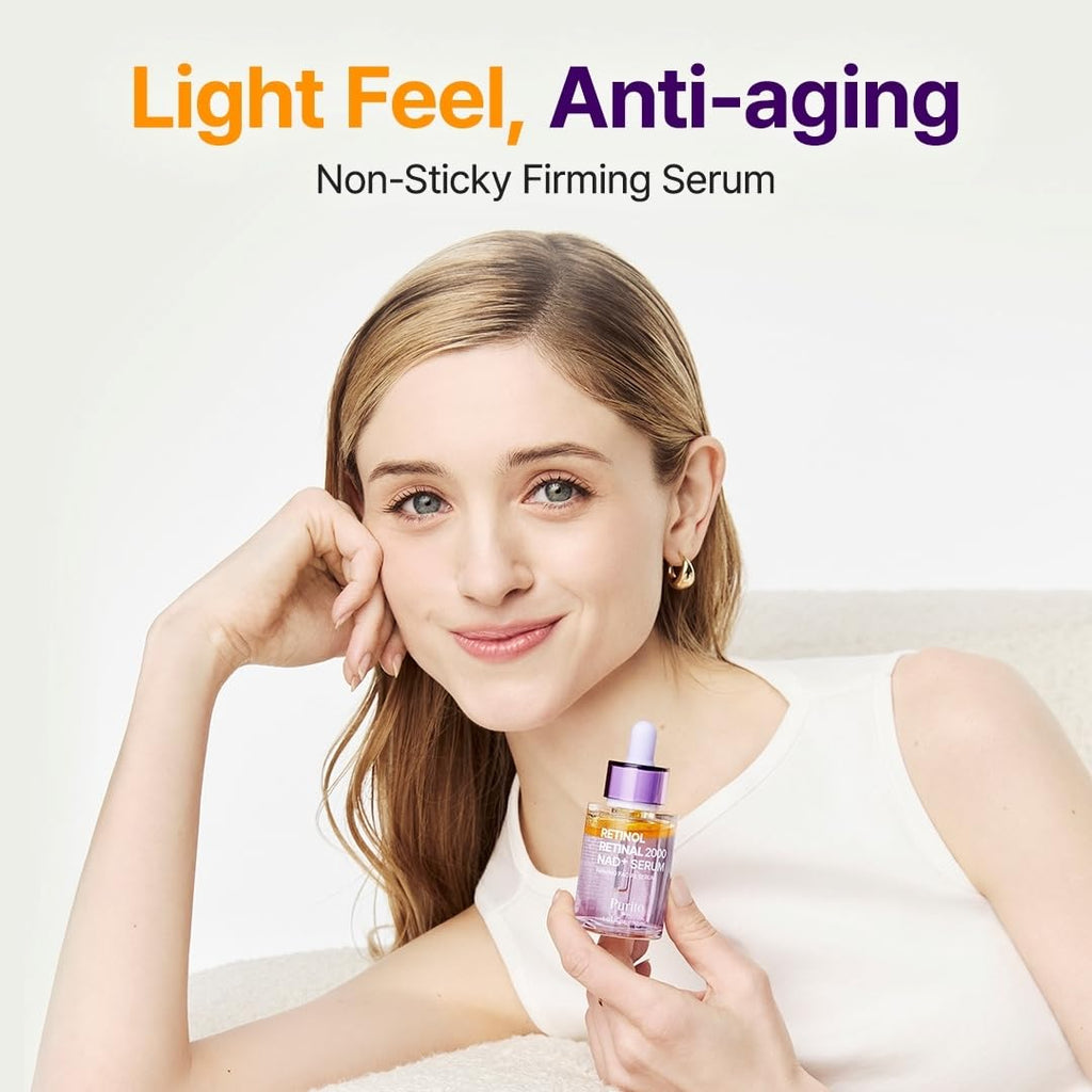 PURITO Retinol 0.1% + Retinal 0.1% Anti-Aging Facial Serum | for Wrinkles, Fine Lines & Firmer Skin | Dual Retinoids with NAD+, Improve Elasticity & Skin Texture - FENGGESTORE20