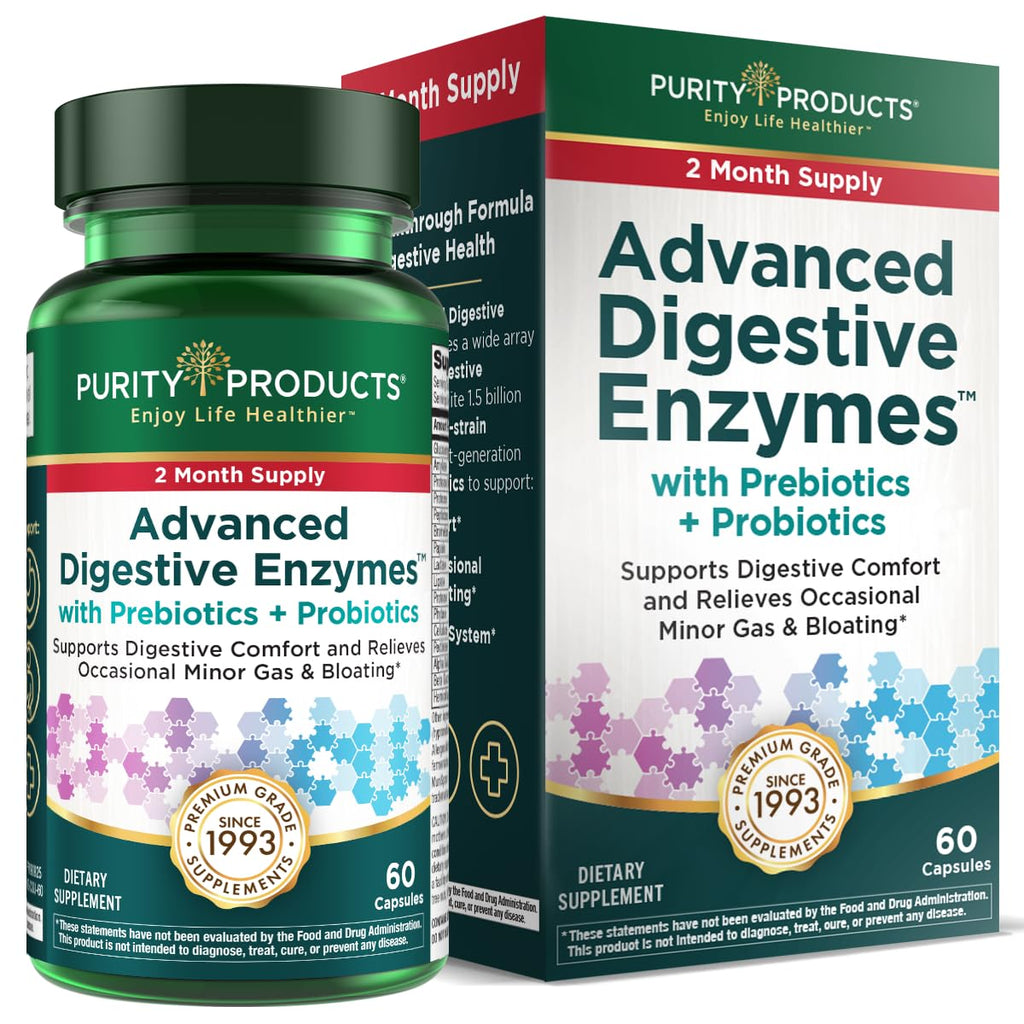 Purity Products Advanced Digestive Enzymes with Probiotics & Prebiotics – Digestive Health Supplement for Bloating, Gas Relief & Gut Support - FENGGESTORE20