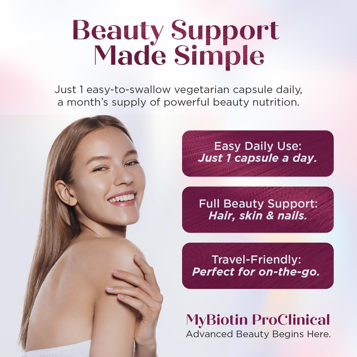 Purity Products MyBiotin ProClinical – Thicker Hair Starting in 3 Weeks & Fights Wrinkles - MB40X Patented Biotin Vitamin B7 Matrix w/Astaxanthin - FENGGESTORE20