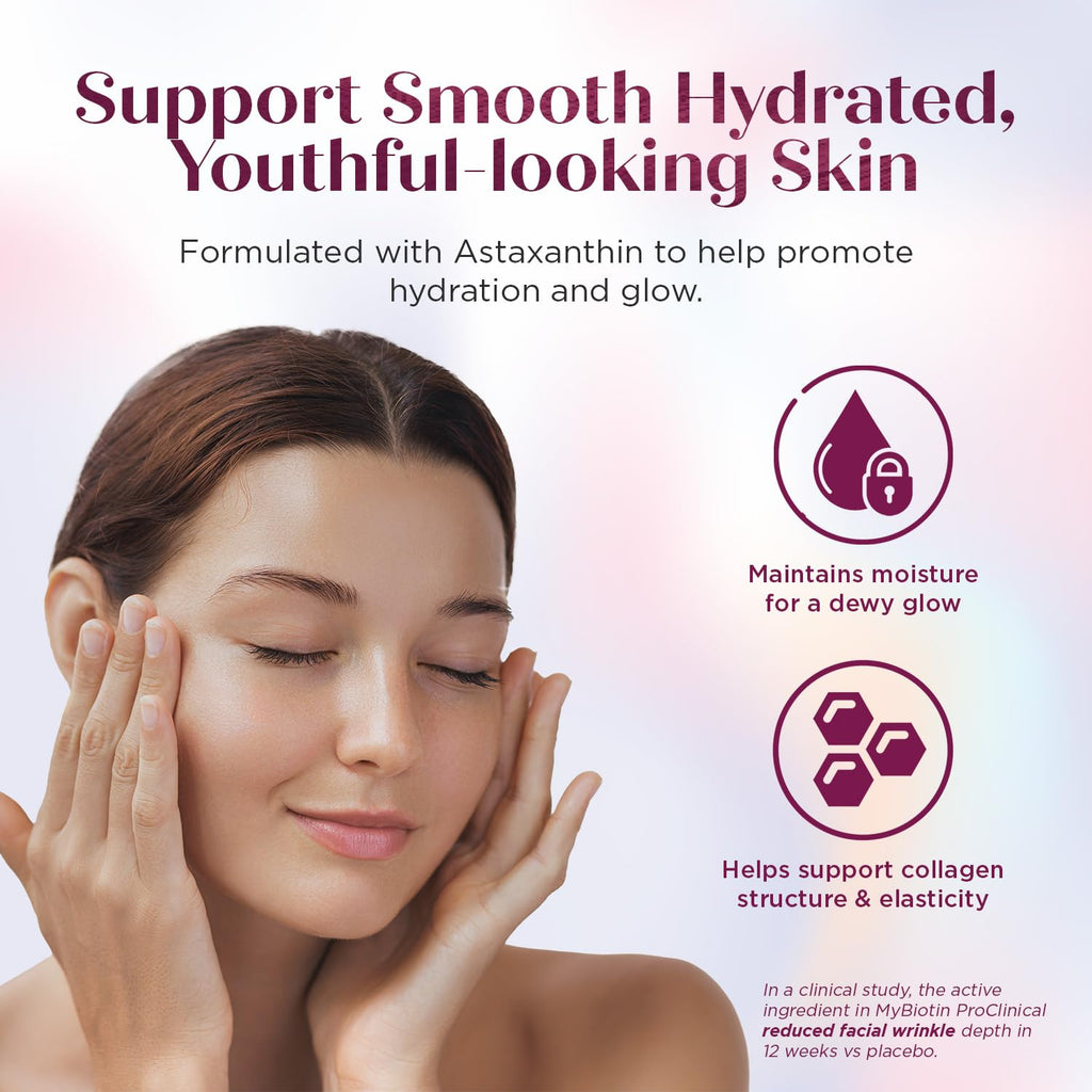 Purity Products MyBiotin ProClinical – Thicker Hair Starting in 3 Weeks & Fights Wrinkles - MB40X Patented Biotin Vitamin B7 Matrix w/Astaxanthin - FENGGESTORE20