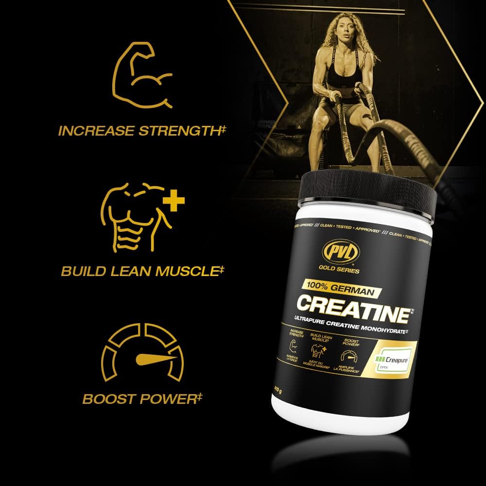 PVL Creapure Creatine – 100% Pure German Creatine Monohydrate Powder-Pharmaceutical Grade Muscle Building Supplement for Strength Training, Pre Workout & Post Workout Protein Support–410g 82 Servings - FENGGESTORE20