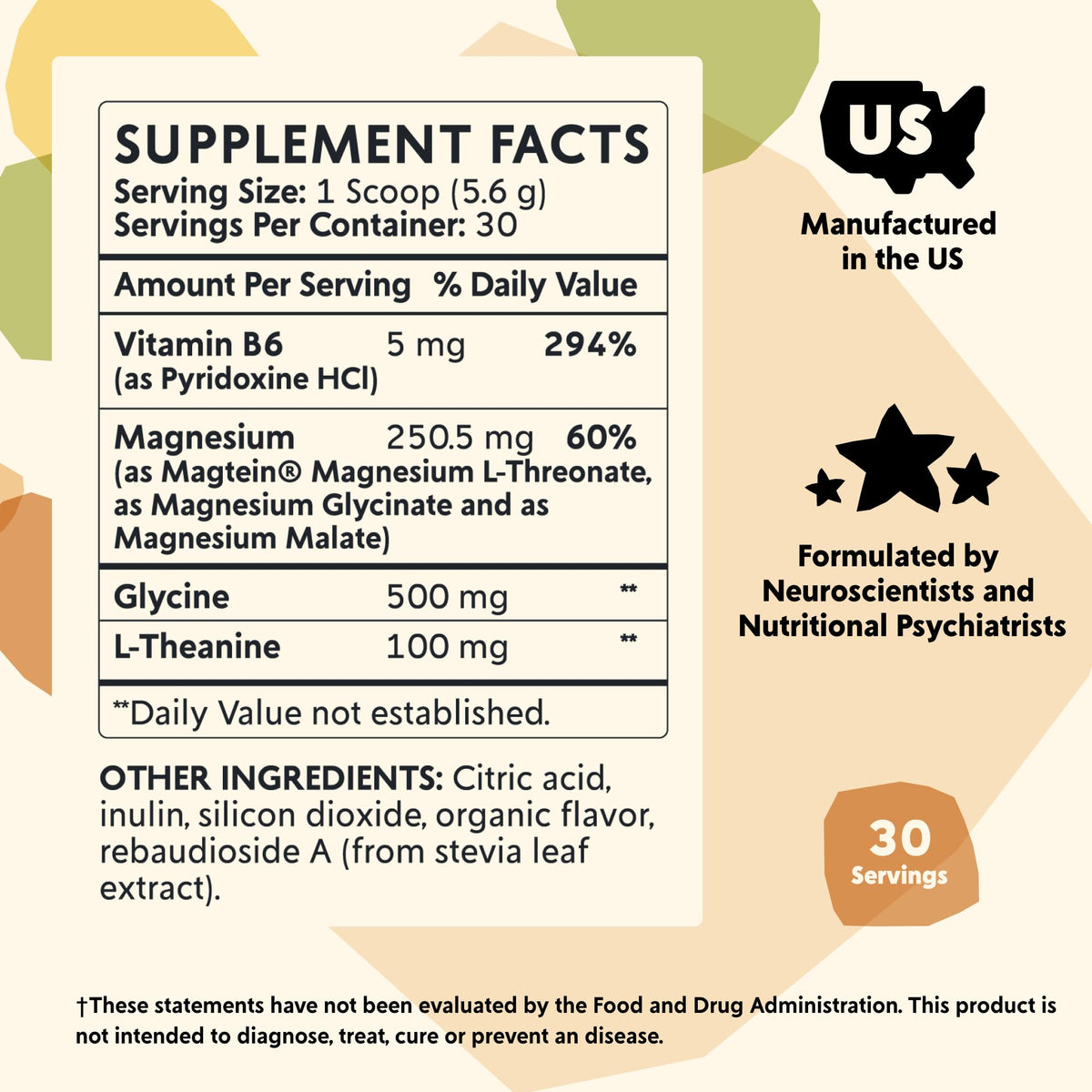 PYM Mood Magnesium Powder to Support Stress & Better Sleep, 30 Servings - Magnesium Glycinate, Magnesium Malate & l-Threonate, Yuzu Citrus | Non-GMO - FENGGESTORE20
