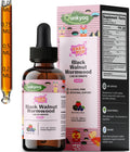 Q'ankyaq Black Walnut Wormwood Liquid for Kids, Gut Cleanse for Children Drops, Natural Detox Support, Gut & Immune Support with Cloves, Garlic, - FENGGESTORE20