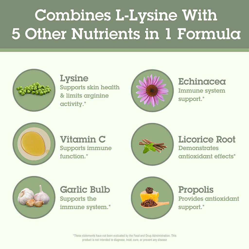 Quantum Health Super Lysine+ / Advanced Formula Lysine+ Immune Support with Vitamin C, Echinacea, Licorice, Propolis, Odorless Garlic - FENGGESTORE20