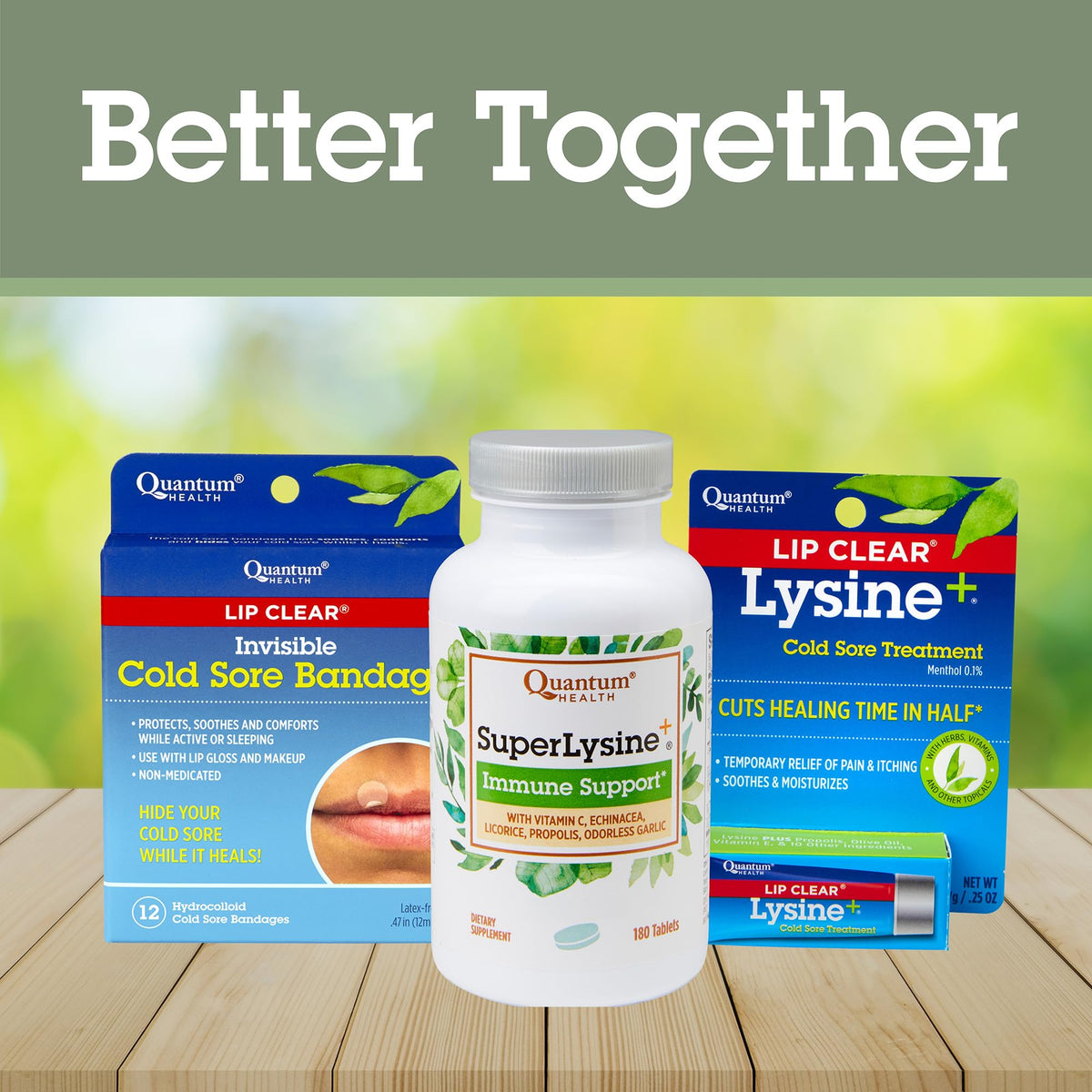 Quantum Health Super Lysine+ / Advanced Formula Lysine+ Immune Support with Vitamin C, Echinacea, Licorice, Propolis, Odorless Garlic - FENGGESTORE20