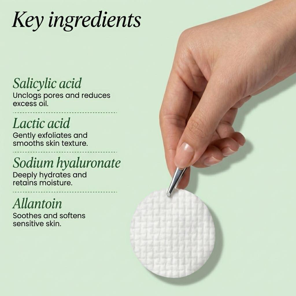 QUIA Toner Pads – AHA/BHA Dual-Action Exfoliate and Hydrate All in One – Soothing Formula for Sensitive Skin – Reduces Blackheads and Blemishes - FENGGESTORE20