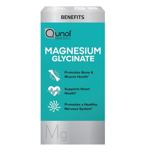 Qunol Magnesium Glycinate 300mg, 100% Glycinate Chelated Magnesium Supplement, 150ct Tablets - FENGGESTORE20