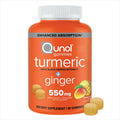 Qunol Turmeric and Ginger with Black Pepper Gummies, Turmeric Curcumin Supplement, Joint Health Support Gummy, 90ct Gummies - FENGGESTORE20