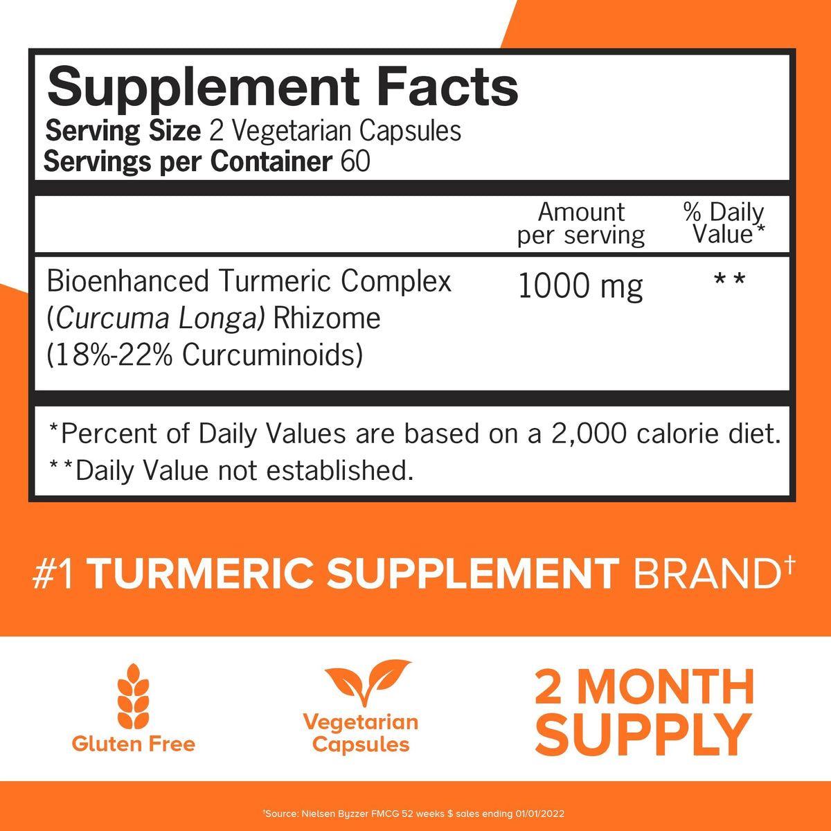Qunol Turmeric Curcumin Supplement, Turmeric 1000mg With Ultra High Absorption, Joint Support Supplement, Extra Strength Turmeric Capsules, 2 Month Supply, 120 Count (Pack of 1) - FENGGESTORE20