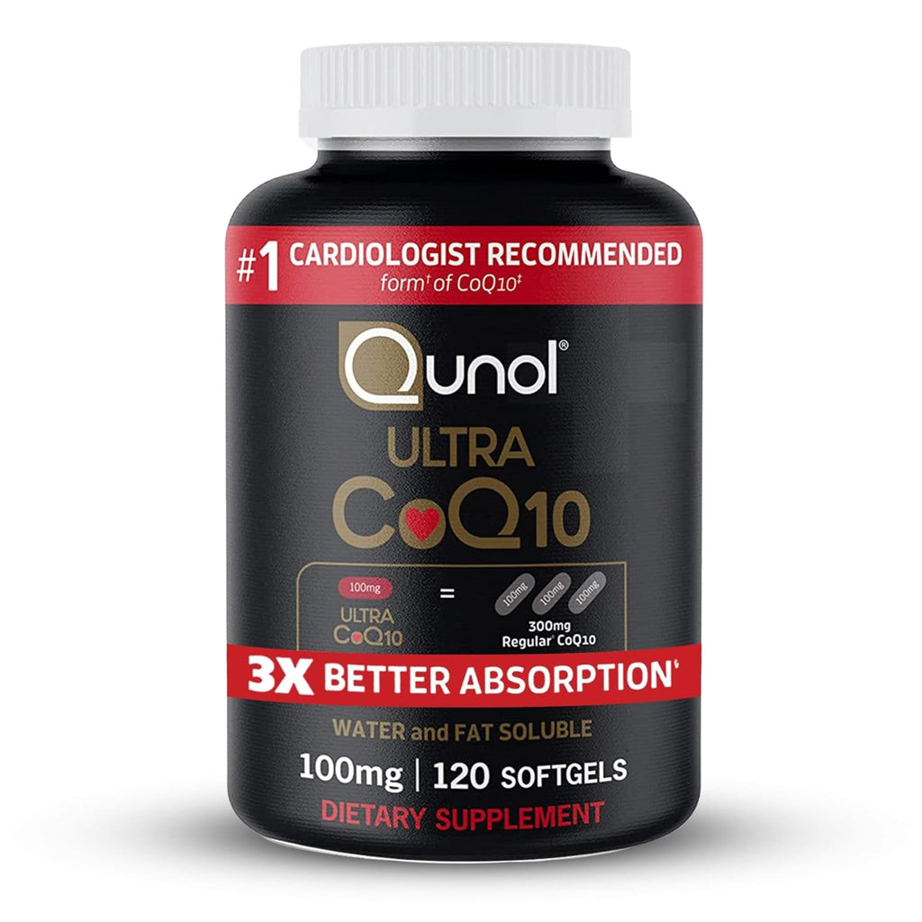 Qunol Ultra CoQ10 100mg, 3x Better Absorption, Patented Water and Fat Soluble Natural Supplement Form of Coenzyme Q10 - FENGGESTORE20