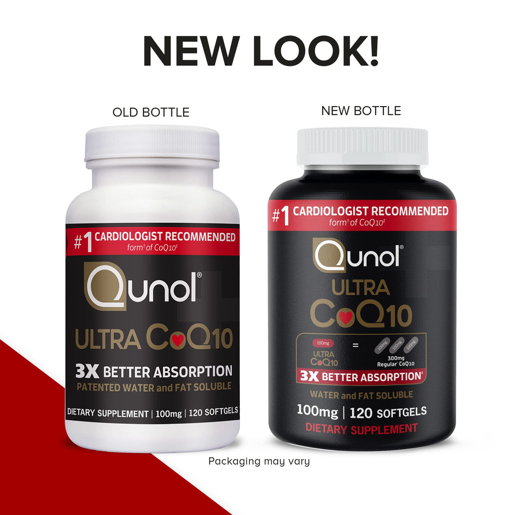 Qunol Ultra CoQ10 100mg, 3x Better Absorption, Patented Water and Fat Soluble Natural Supplement Form of Coenzyme Q10 - FENGGESTORE20