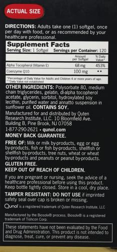 Qunol Ultra CoQ10 100mg, 3x Better Absorption, Patented Water and Fat Soluble Natural Supplement Form of Coenzyme Q10 - FENGGESTORE20