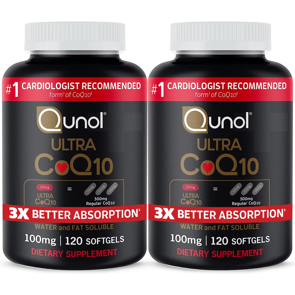 Qunol Ultra CoQ10 100mg, 3x Better Absorption, Patented Water and Fat Soluble Natural Supplement Form of Coenzyme Q10 - FENGGESTORE20
