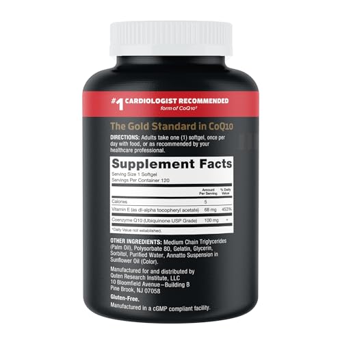 Qunol Ultra CoQ10 100mg, 3x Better Absorption, Patented Water and Fat Soluble Natural Supplement Form of Coenzyme Q10 - FENGGESTORE20