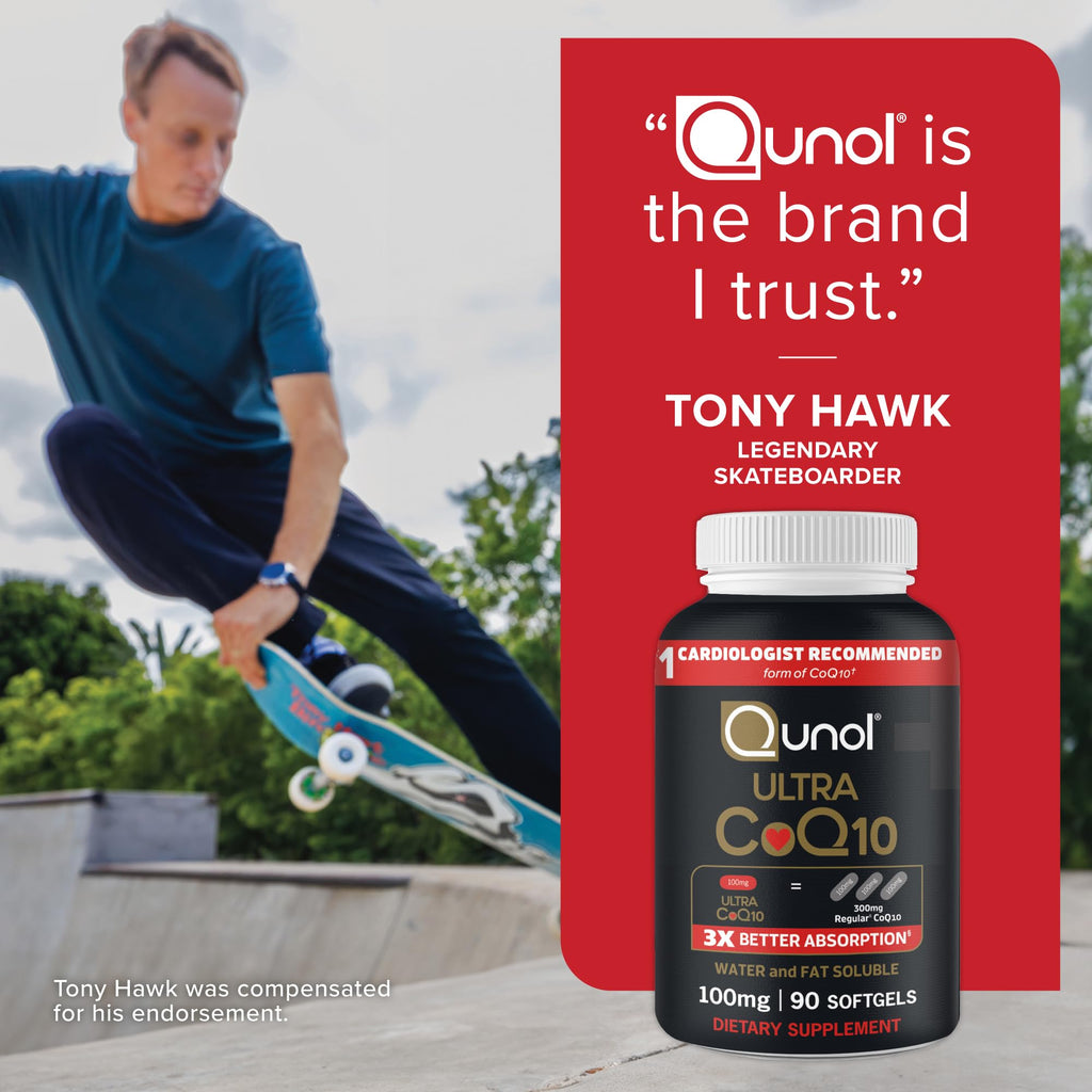 Qunol Ultra CoQ10 100mg Softgels- 3x Better Absorption, Antioxidant for Heart Health & Energy Production, Coenzyme Q10 Vitamins - FENGGESTORE20