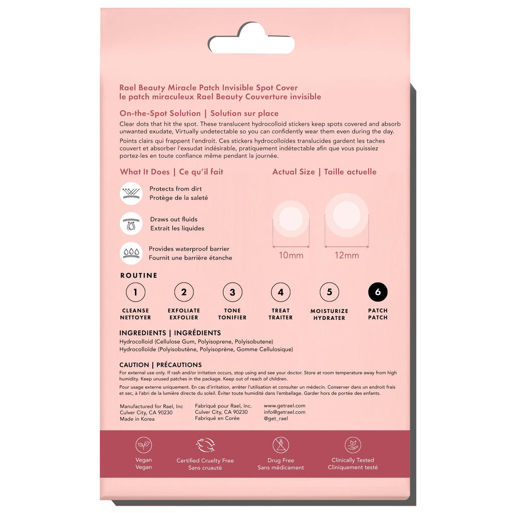 Rael Pimple Patches, Miracle Invisible Spot Cover - Hydrocolloid Acne Pimple Patch - FENGGESTORE20