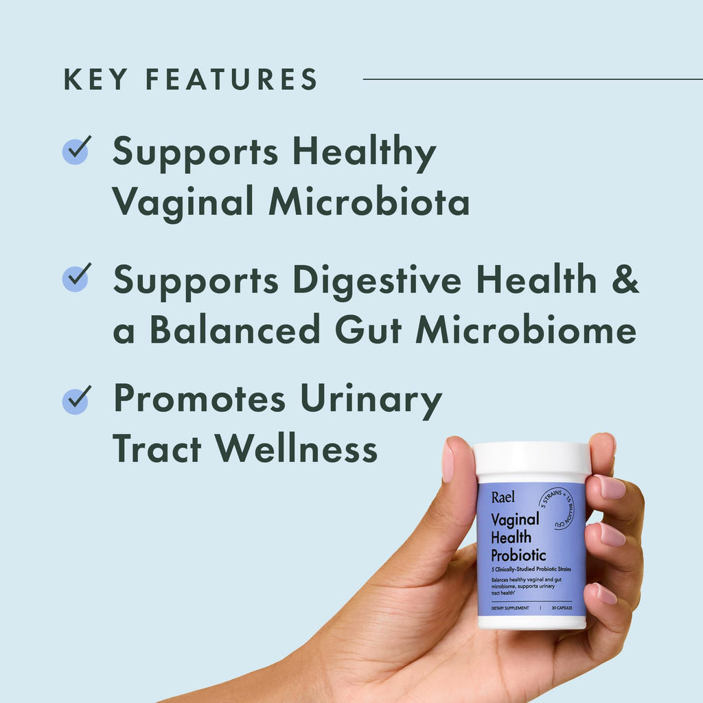 Rael Probiotics for Women - pH Balance Supplement with Prebiotics, Vaginal Immune Health (30 Servings) - FENGGESTORE20